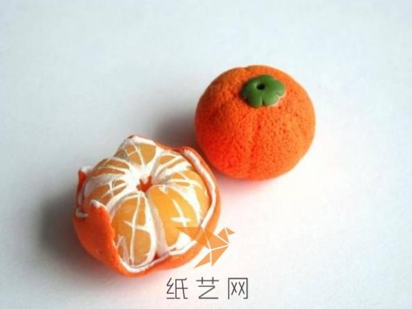 Tutorial on cute little oranges made with super light clay