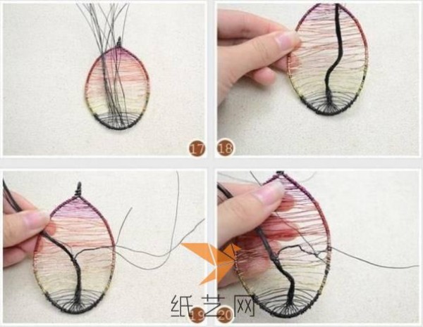 An artistic winding winter tree necklace making tutorial