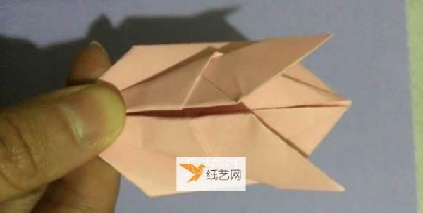 Three-dimensional paper rabbit that children can also make