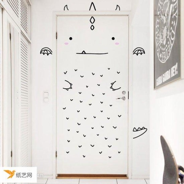 Cute and charming healing door sticker that can’t be blocked by closing the door