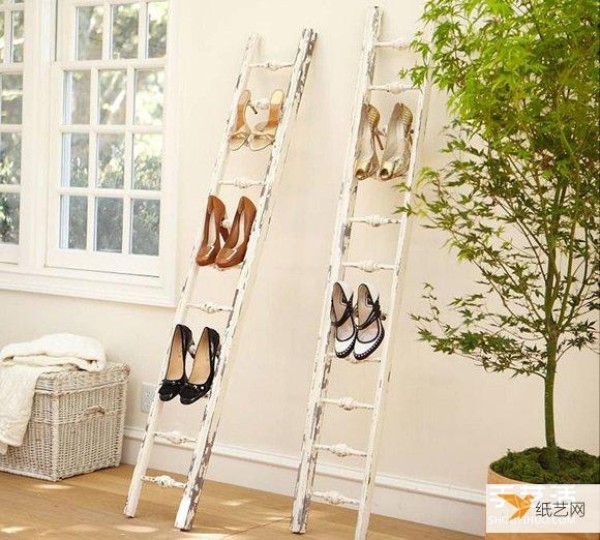 Very practical creative tutorial on personalized transformation of waste wooden ladders