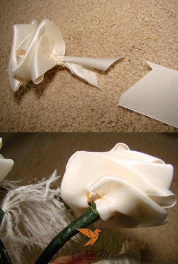 Fabric White Rose Bridal Bouquet Making Tutorial Fabric Tutorial