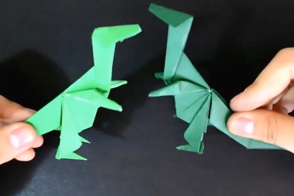 How to make a simple origami Tyrannosaurus rex by hand origami