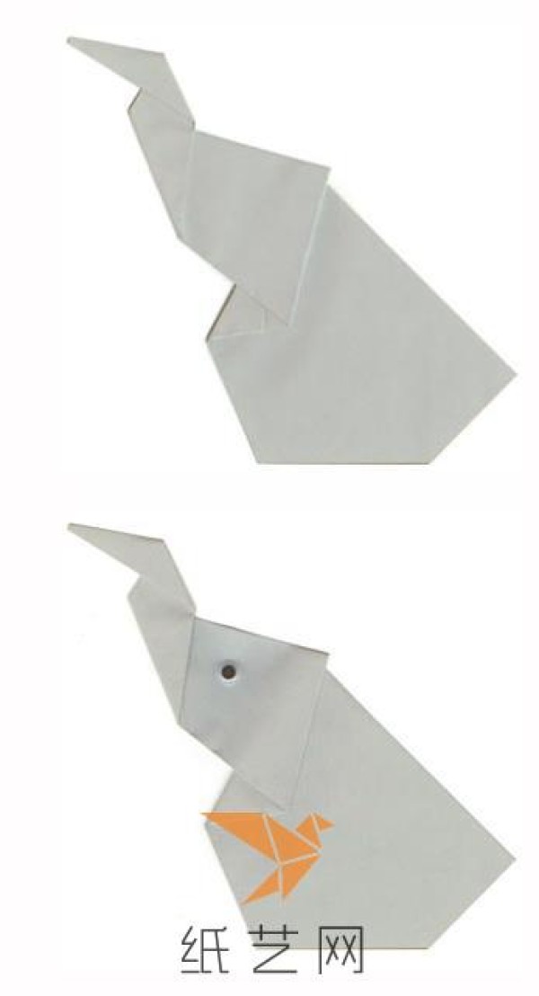 Cute childrens handmade origami elephant making tutorial