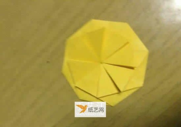 Detailed explanation of the steps of sunflower origami