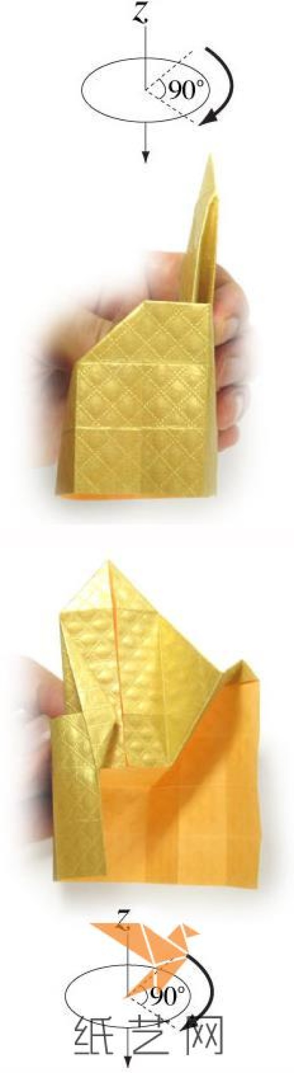 Detailed Origami Golden Throne Making Tutorial Children’s Day Gift