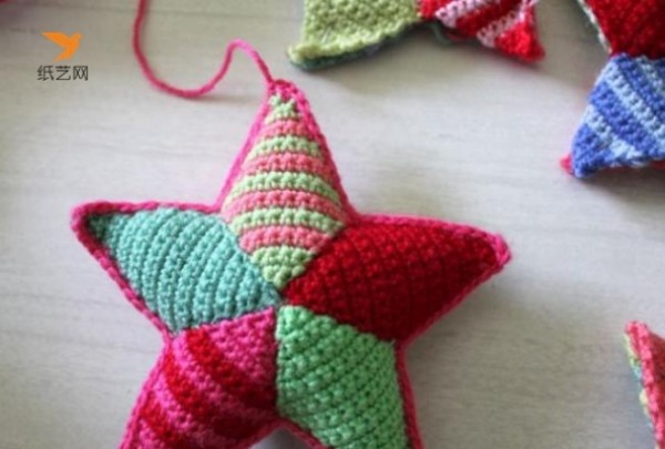 Beautiful crocheted three-dimensional stars