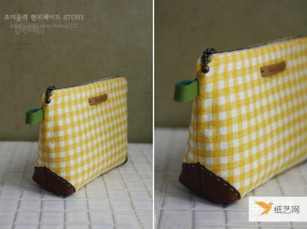 Tutorial on how to make a homemade Korean fabric cosmetic bag