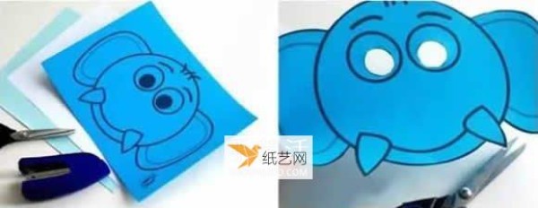 How to make cute origami elephant mask Cartoon animal mask handmade