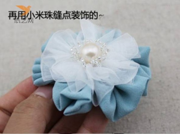 Fabric Art Tutorial Fabric Chiffon Flower Decoration Hair Tie DIY Making Tutorial