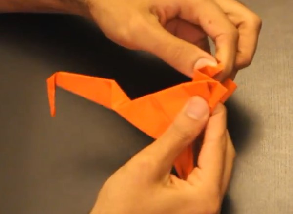 Origami flamingo tutorial