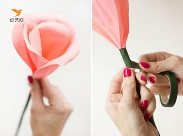 Tutorial on how to make paper roses, a must-have decorative flower for photos