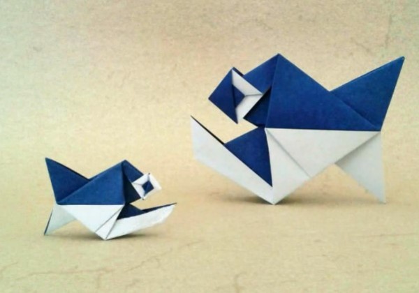 Origami Encyclopedia - Origami Piranha Origami Fish Making Tutorial