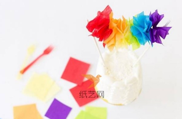 Paper Art Rainbow Cake Decoration Handmade DIY Tutorial