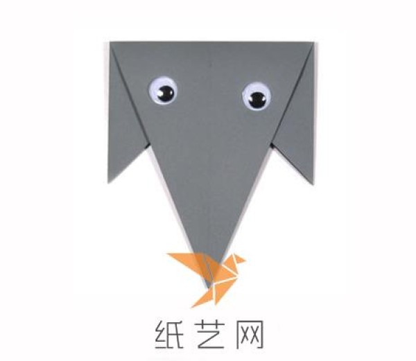 Origami elephant tutorial for children