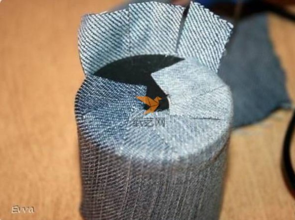 Turning waste into treasure: turning unworn jeans into a pen holder storage box