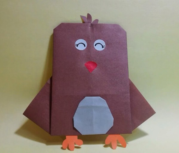 Simple origami tutorial for Thanksgiving origami turkey