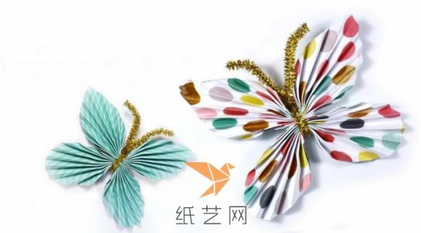 Childrens handmade beautiful origami butterfly Teachers Day greeting card decoration