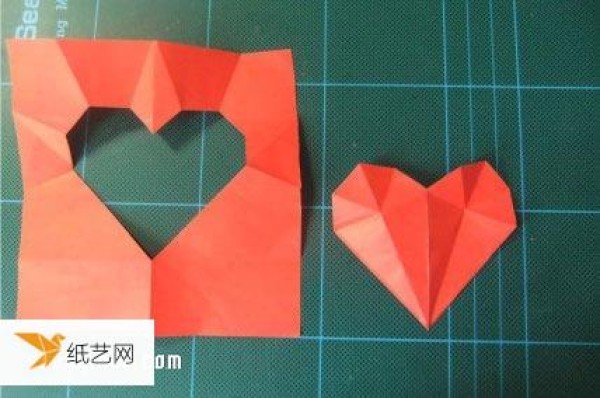 Illustration of a particularly fun way to make paper-cut hearts