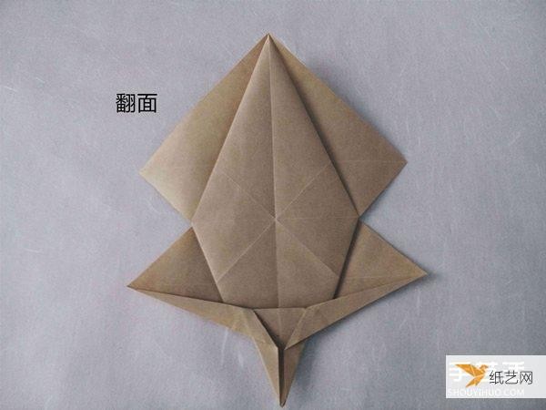 Tutorial on how to fold a very complicated standing three-dimensional paper rabbit