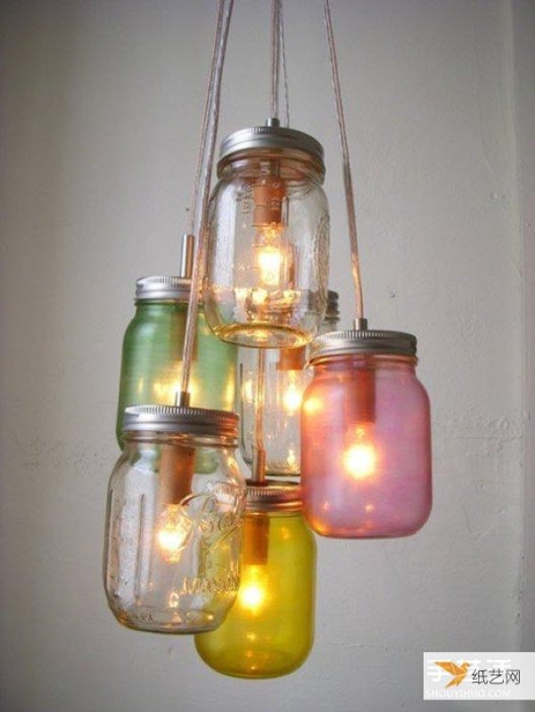 Using waste glass cans and bottles to make unique and beautiful lamps by hand