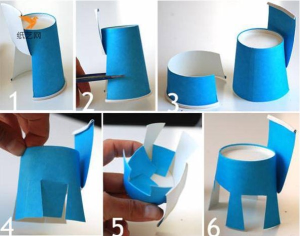 Childrens handicraft tutorial on making cute little dining table from waste paper cups