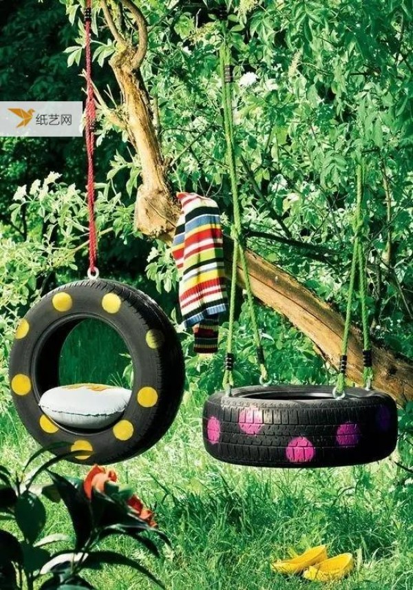 Just the magic of tires! After the tire is modified, it becomes a paradise for children! Turning waste into treasure!