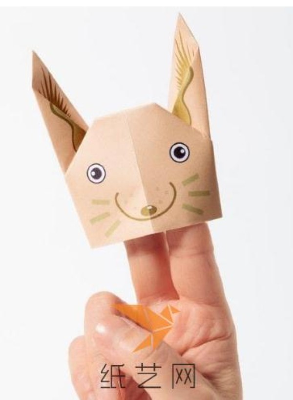 Cute origami bunny finger puppet making tutorial