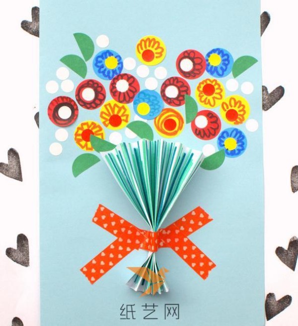 Simple bouquet greeting card making tutorial