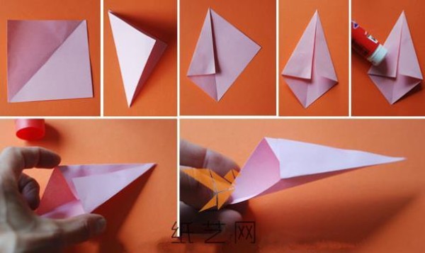 Childrens handmade origami summer beach three-dimensional pasting