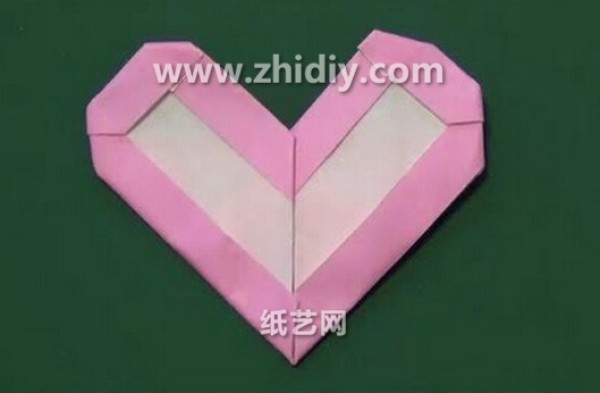 Simple border origami heart tutorial