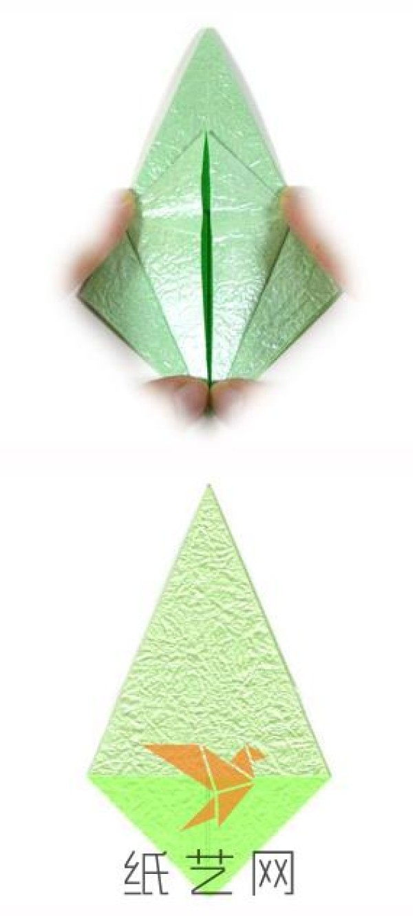 Tutorial on making an origami frog with complex structure