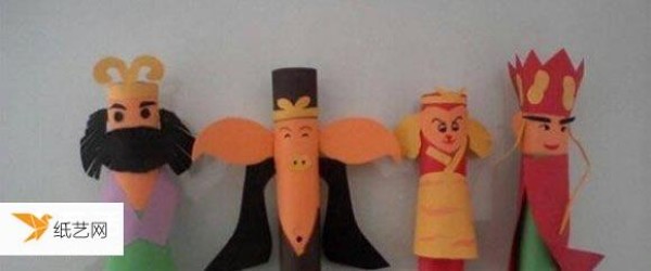 How to use paper cutting to make four dolls of Tang Monk, Master and Disciple from Journey to the West