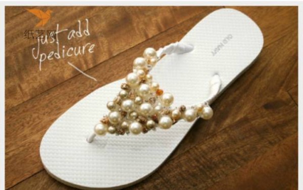 Beading tutorial Creative beading DIY production tutorial to make ordinary flip flops look gorgeous