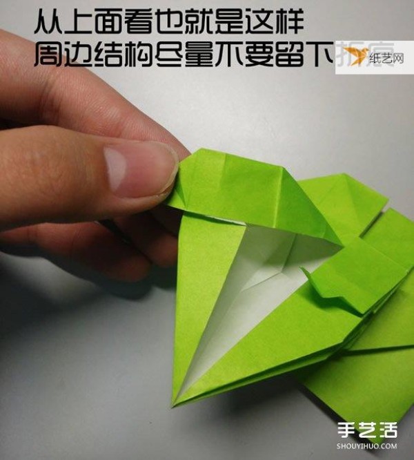 Illustration of the steps of origami of a very cute three-dimensional duck