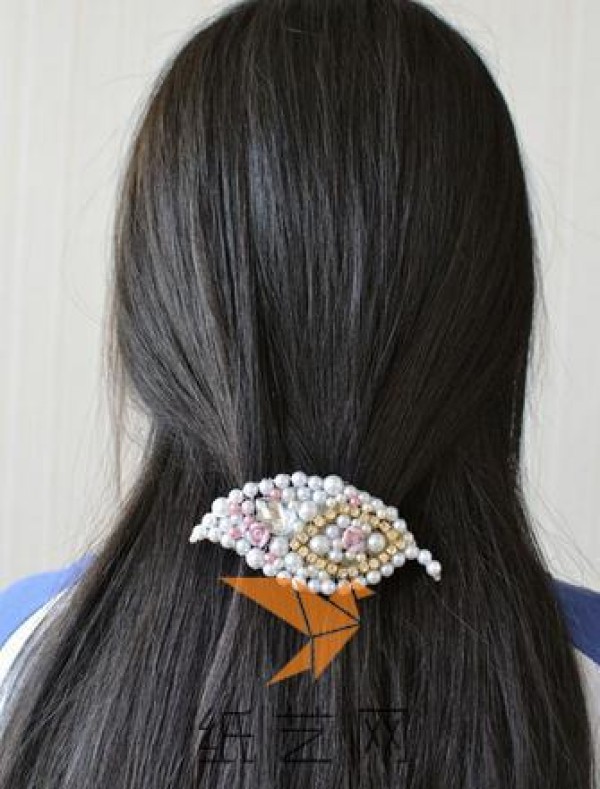 Tutorial on making elegant beaded leaf hairpins