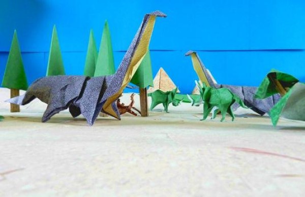 Origami dinosaur origami brontosaurus tutorial