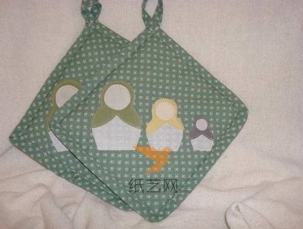 Tutorial on making a matryoshka pattern kitchen potholder