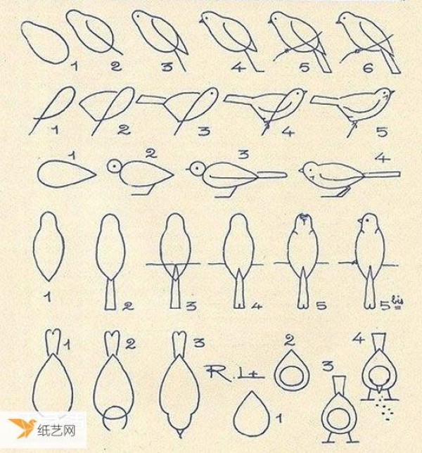 Very simple and easy to learn simple drawing pictures of different forms of animals