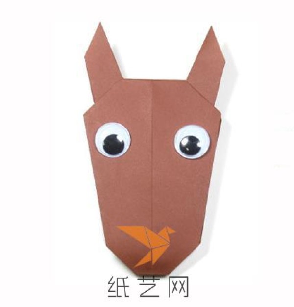 Origami horse head origami tutorial for children