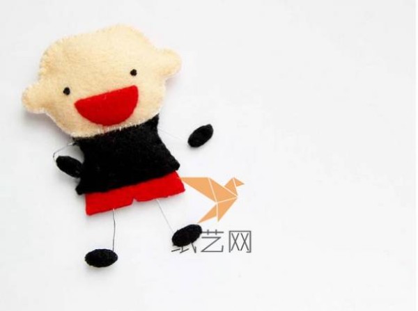 Tutorial on making cute little gentleman dolls from non-woven fabrics