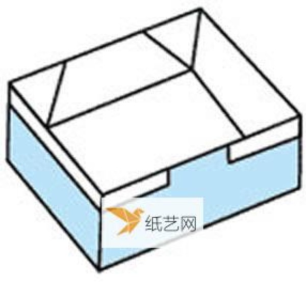 Simple and easy folding method of square garbage box