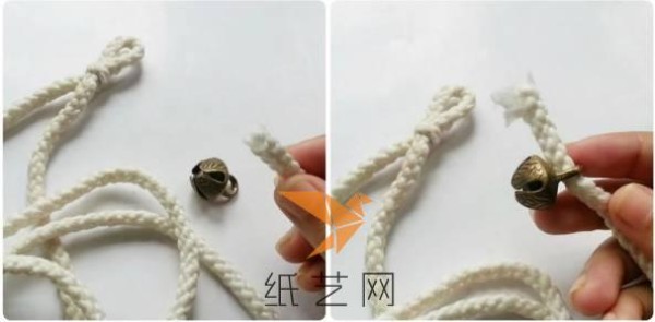 Tutorial on how to knit a cute bracelet with bells