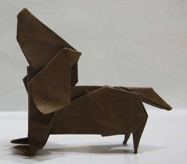 How to make an origami dog? Origami video tutorial for origami dachshund