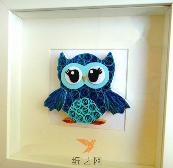 Tutorial on how to make a cute little paper owl decorative painting for New Year’s gift