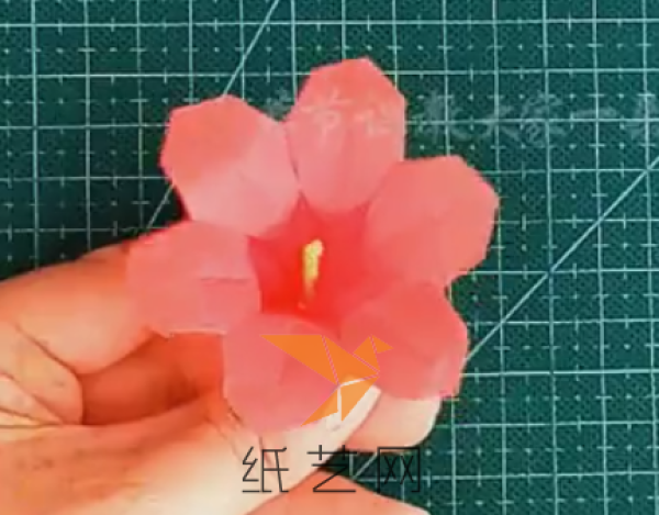 Origami lily of the valley six-petal flower video tutorial