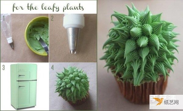 Picture of how to make a cactus cake that is a little bit spoofy and a little playful at the same time