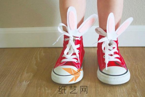 Cute non-woven bunny ears shoe decoration making tutorial