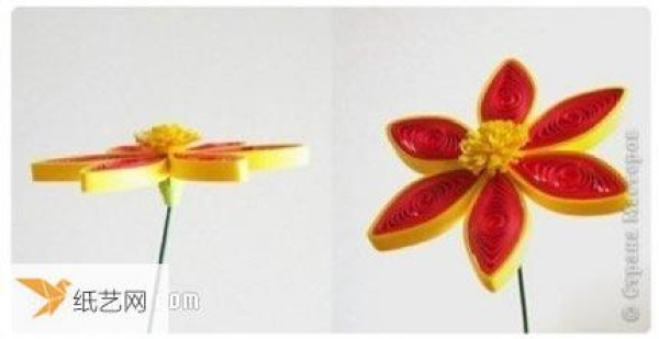 Illustrated tutorial on how to make exquisite paper-quilled flowers by hand