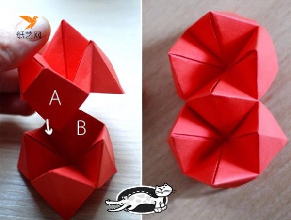 Tutorial on making beautiful origami three-dimensional heart-shaped decorative paintings